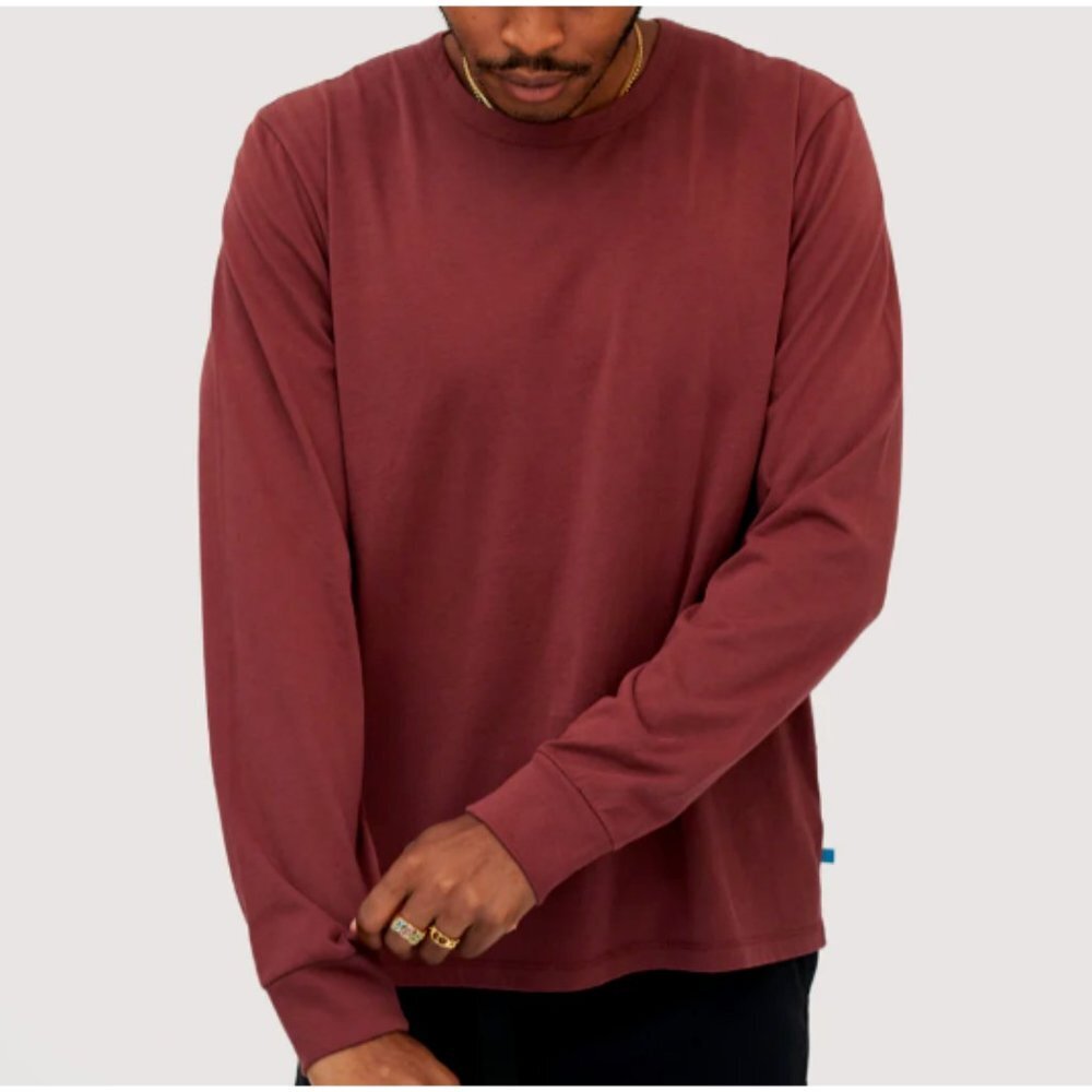 Jason scott NWOT Martin Long Sleeve crew-neck Port color t-shirt‎ Size S